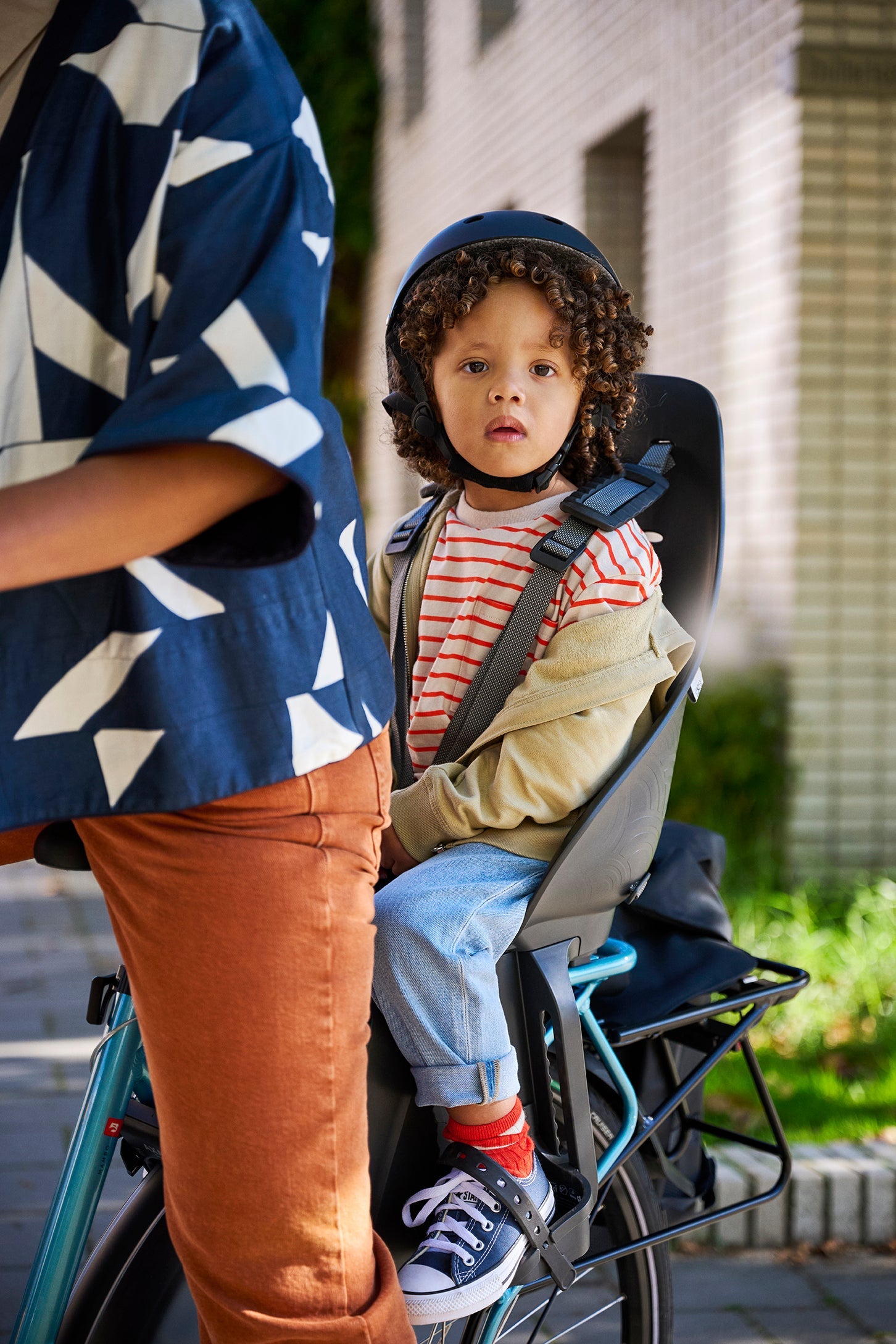 How do you cycle safely with your children?
